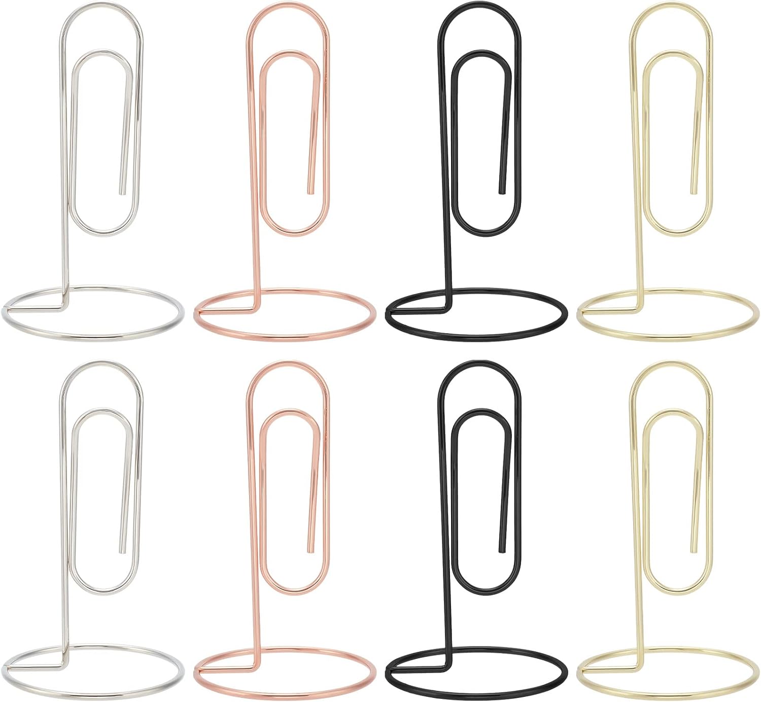 WEBEEDY 8pcs Table Memo Number Holder Stand Desk Paper