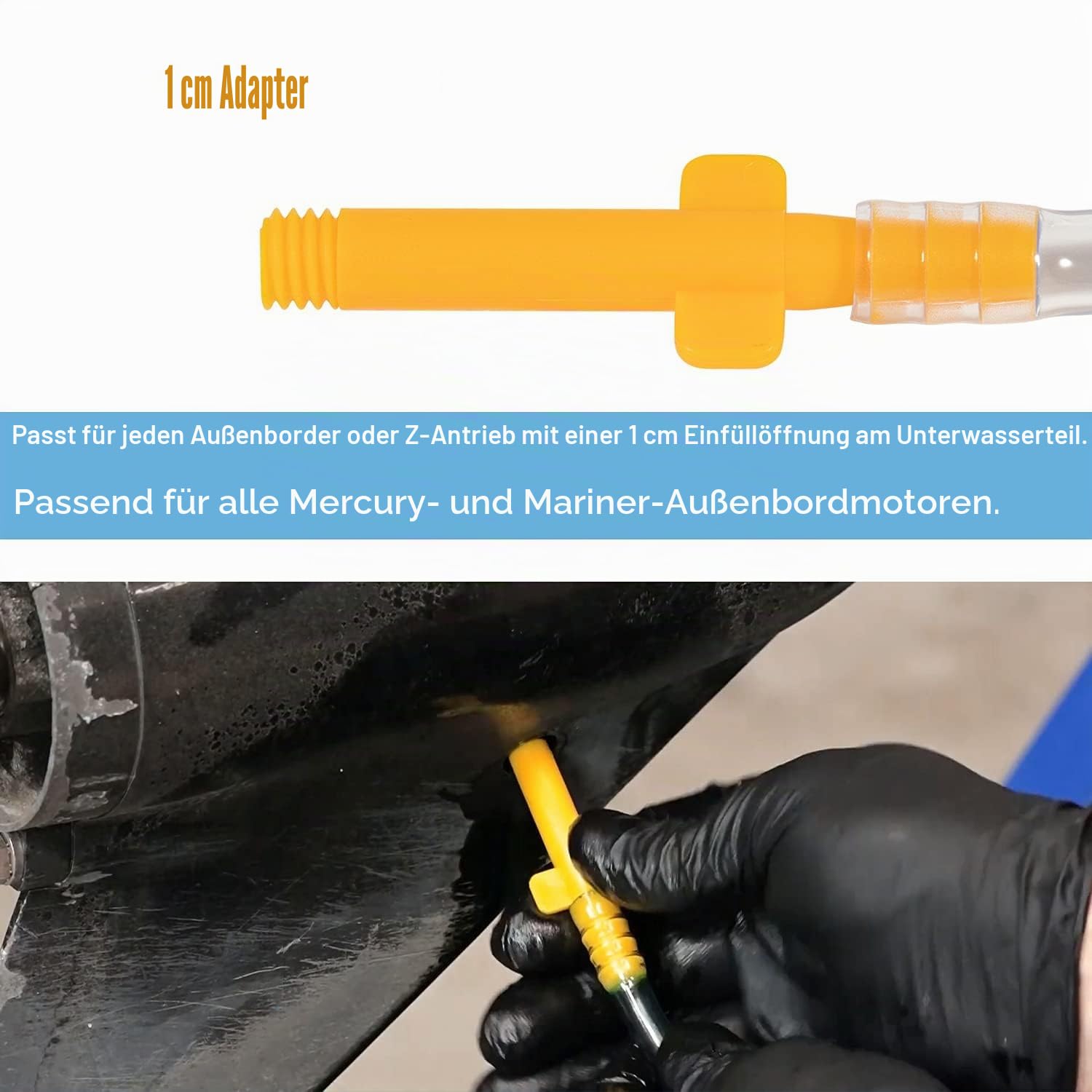 Untere Einheit Getriebe Schmierpumpe für Standard Quart Flaschen kompatibel mit Mercury und Mariner Außenborder
