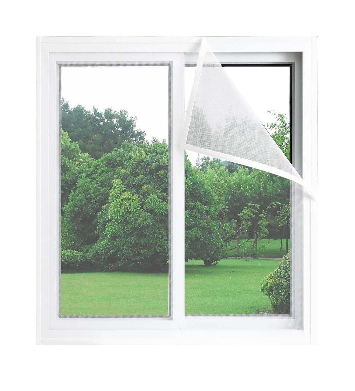1pc White 130/140/150cm Self-adhesive And Reusable Mosquito Nets For Windows Anti-mosquito Window Screens Tulle In Summer Washable Mesh(White 150cm,150cm)