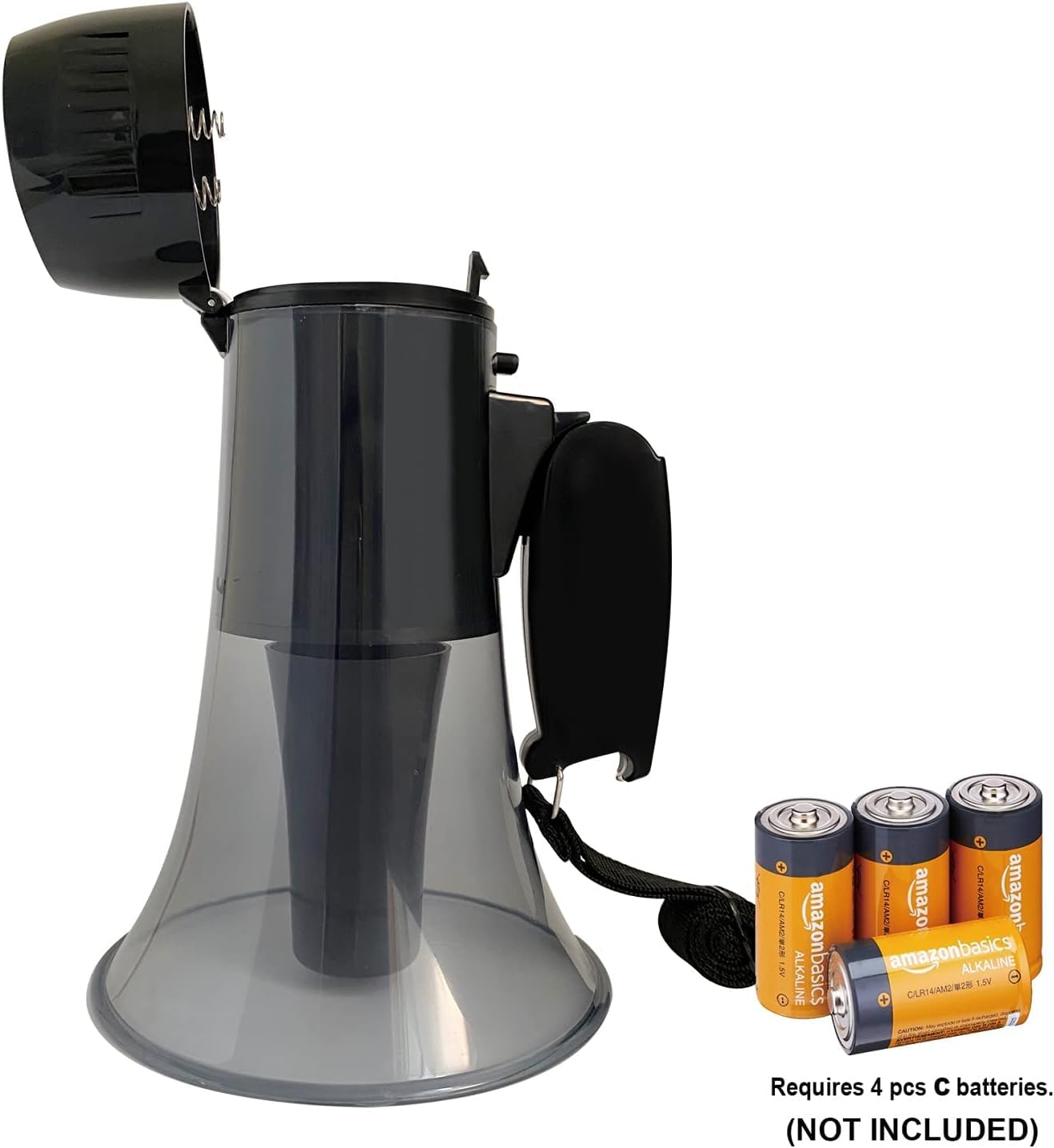 Tragbares Megafon, 20 Watt Power-Megafon-Lautsprecher, Sprach- und Sirenen-/Alarm-Modi mit Lautstärkeregler und Gurt, für Outdoor-Sport, Party, Kinder-Lautsprecher, Sirene, Bullhorn
