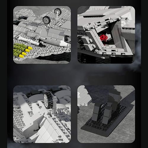 Miniatura 3 de Ottima Serie militar F-22 Raptor Fighter - Juego de modelos de avión militar para niños compatible con Lego Technic Creator - 1837 piezas