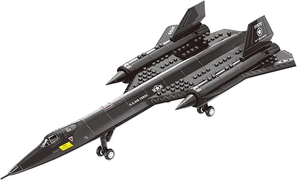 SEMKY Military Series SR-71 Reconnaissance Aircraft Jet Blackbird Air Force Building Block Set 183 Pieces -Building and Military Toys Gifts for Kid and Adult