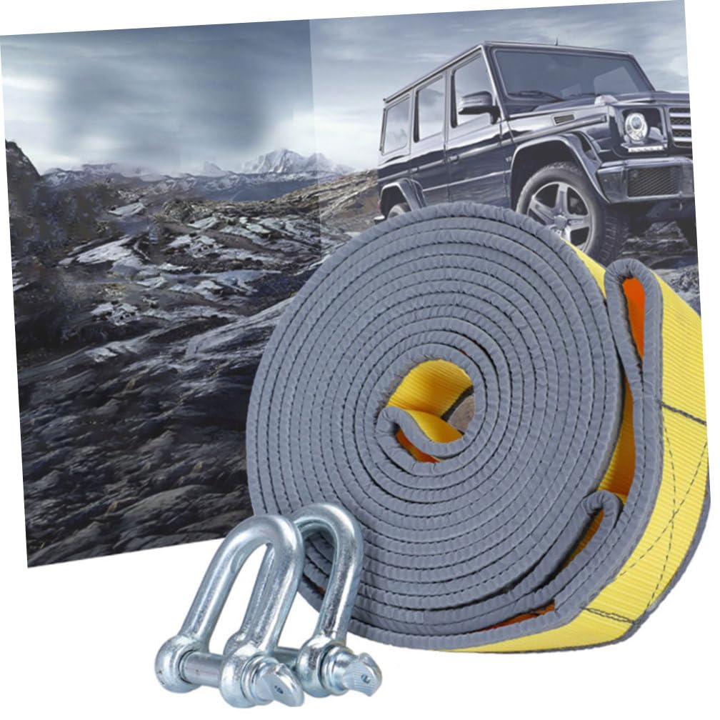 TOPBATHY Cuerda de Remolque de Alta Resistencia Correa de Tracción de Emergencia para Coche de Longitud Toneladas de Capacidad con Ganchos Reflectantes para Uso Off-Road y Rescates