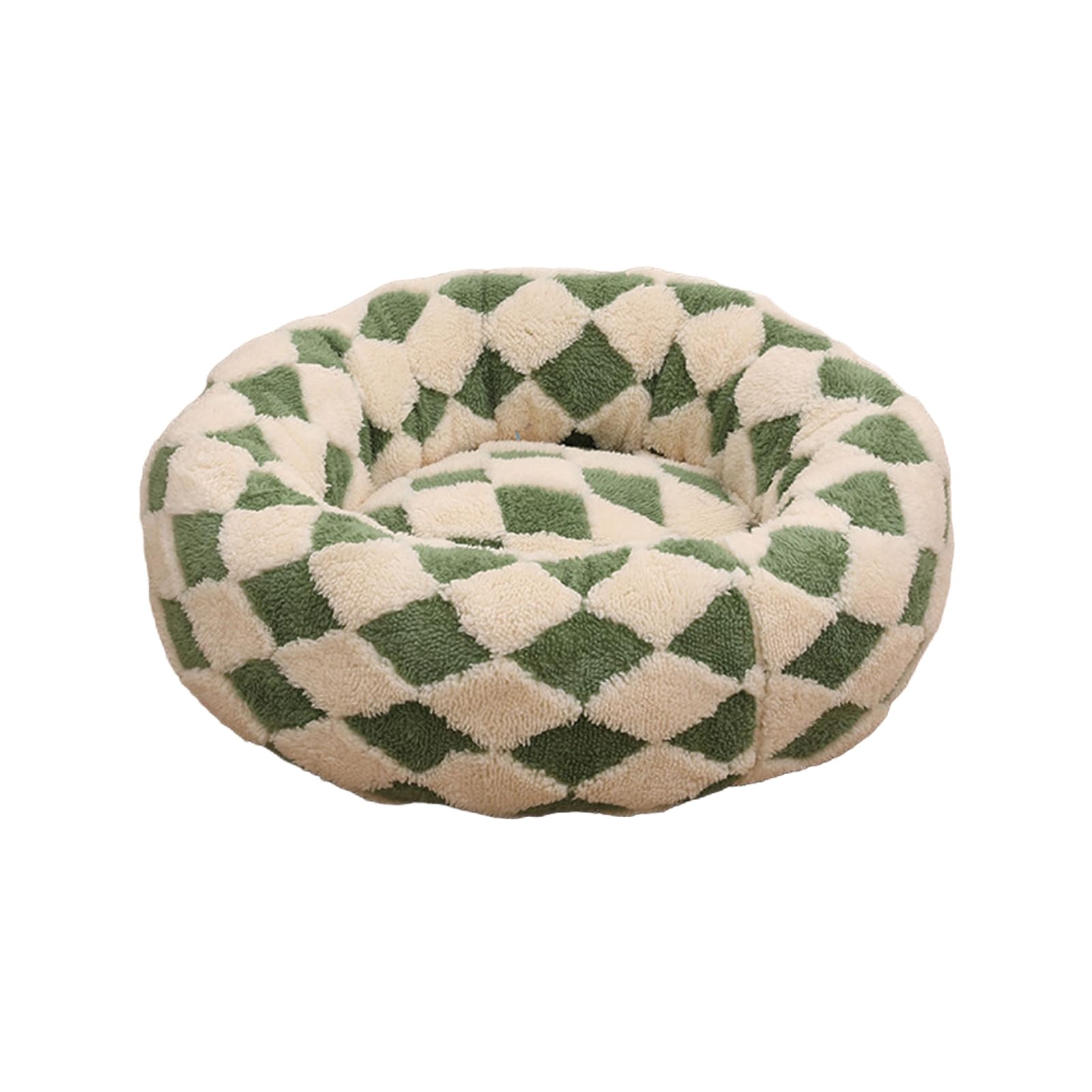 matumou Round Donut Cat -slip Pet Cozy Bed Plush Soft Cat Cushion Bed Calming Pet Warm for Small Dogs Cats