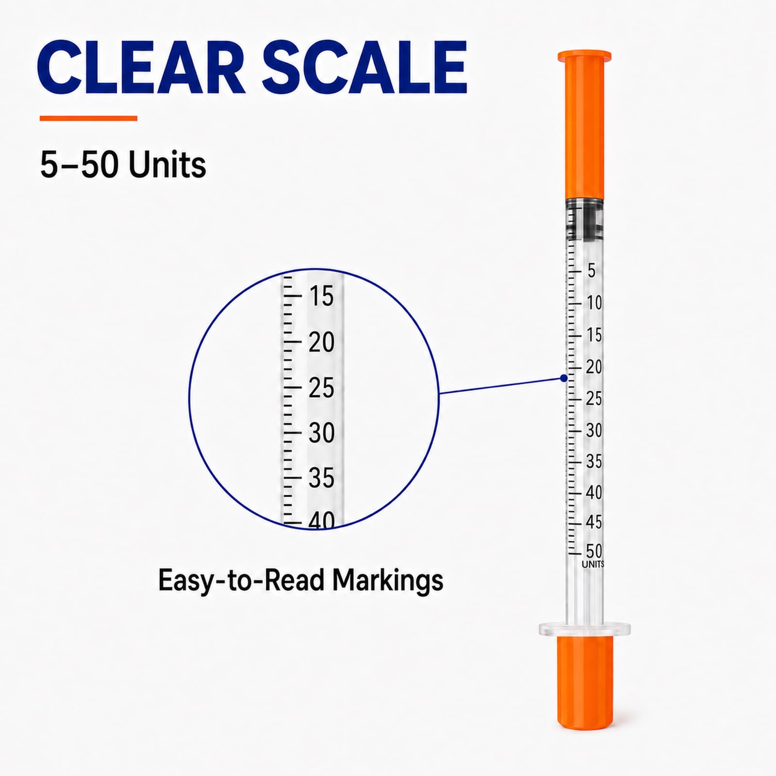 0.5 ml/cc Syringes, 31g 5/16 .5cc syringe with needle, 100 Count — Amazon image 6