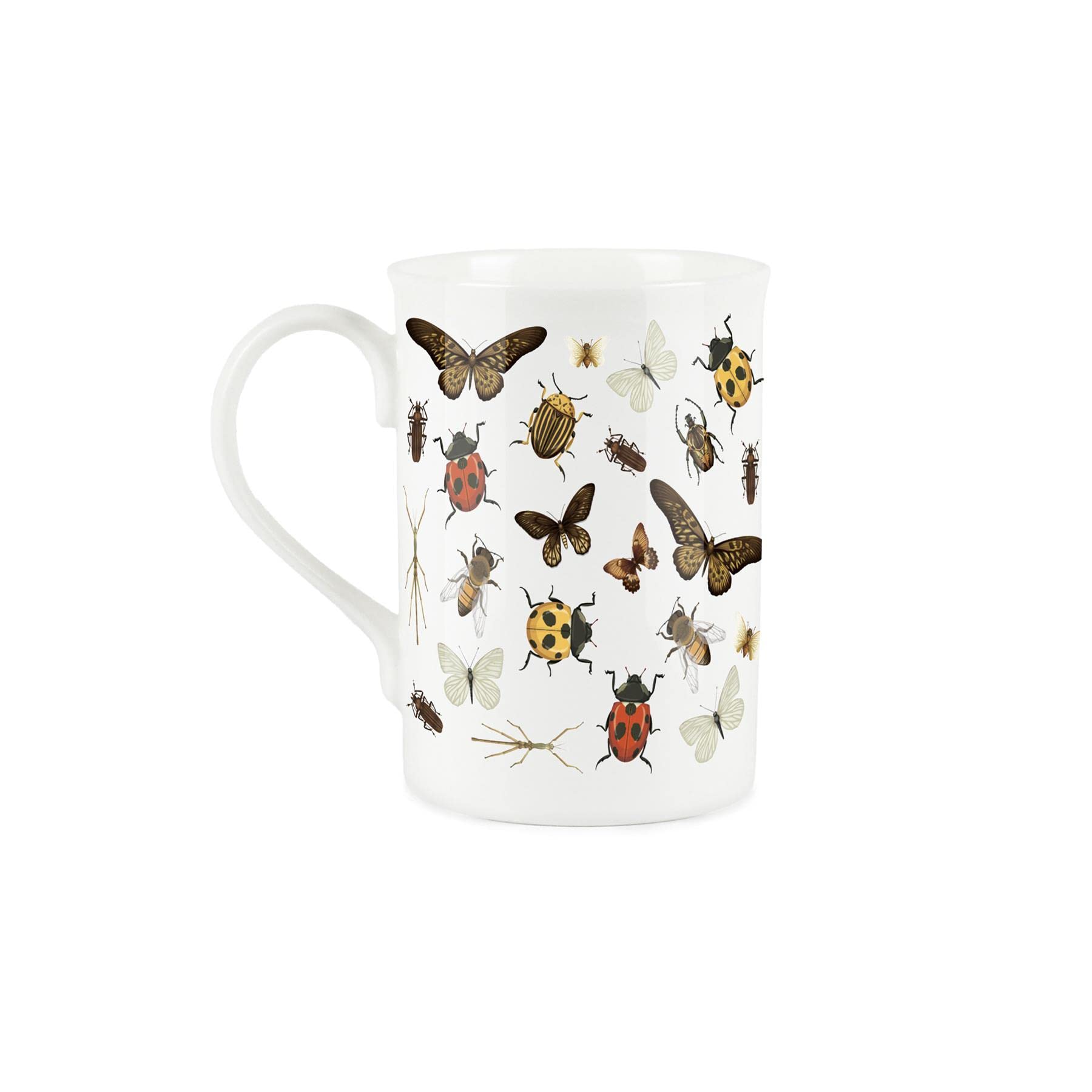 Insect Butterly Ladybird Mug - Fine Bone China White Cup Coffee/Tea Present Gift - Image 2