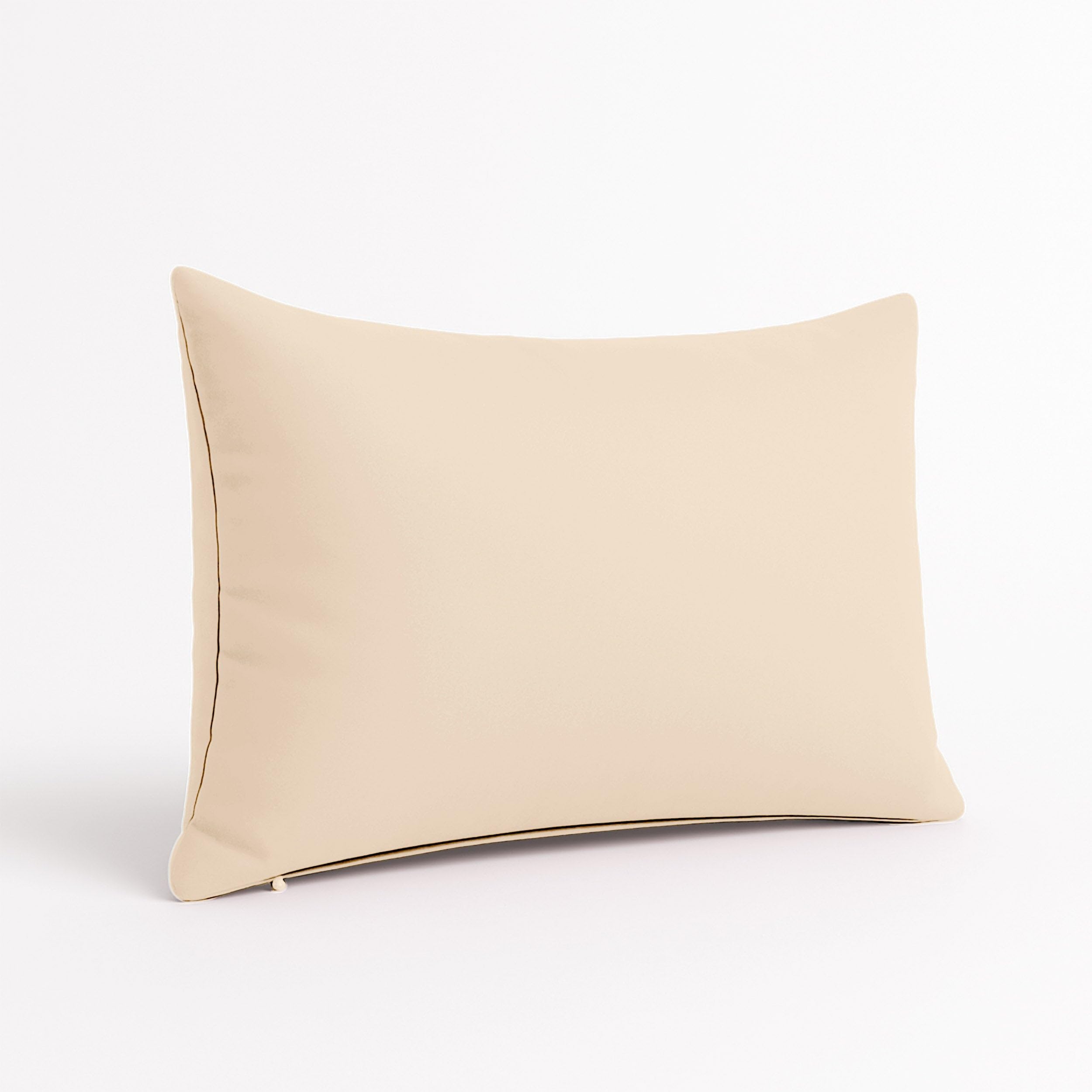 Coussin de décoration extérieur 60x35 cm, Lot de 2 – Déhoussable, déperlant, Anti-UV, pour Fauteuil ou canapé de Jardin – Beige