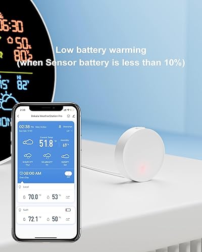 Miniatura 4 de Dekala Sensor remoto para termómetro higrómetro inalámbrico para interiores y exteriores