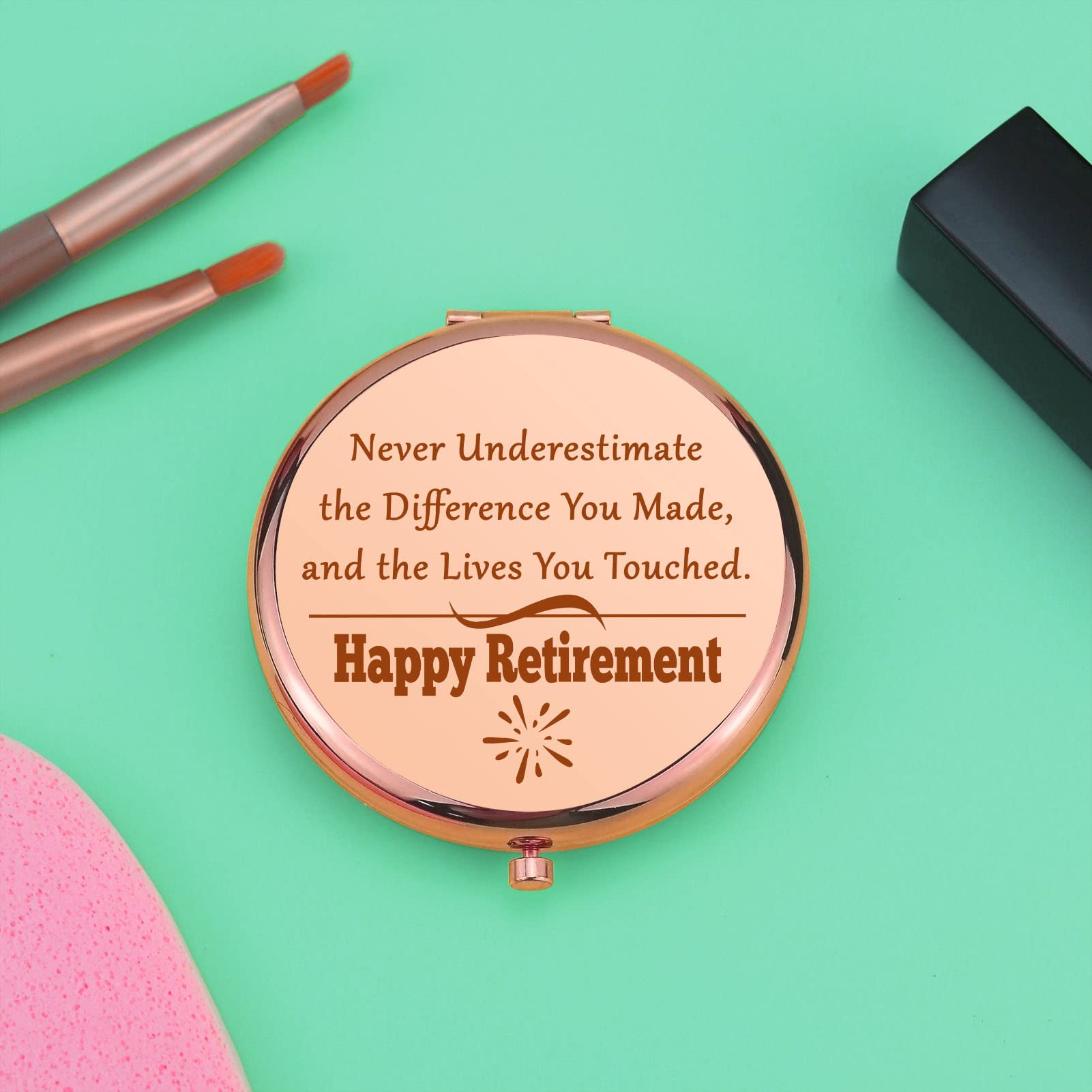 Ximalun Retirement Gifts for Women Compact Makeup Mirror for Colleagues Employee Boss Coworker Leaving Farewell Appreciation Retirement Gifts for Nurse Teacher Friend Mum Sister - Image 4