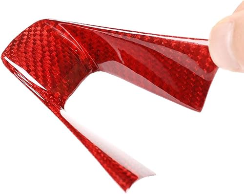 Miniatura 8 de CHEYA - Tira de fibra de carbono para el interior del volante, 1 pieza para Alfa Romeo Giulia Stelvio 2017-2019 (negro)