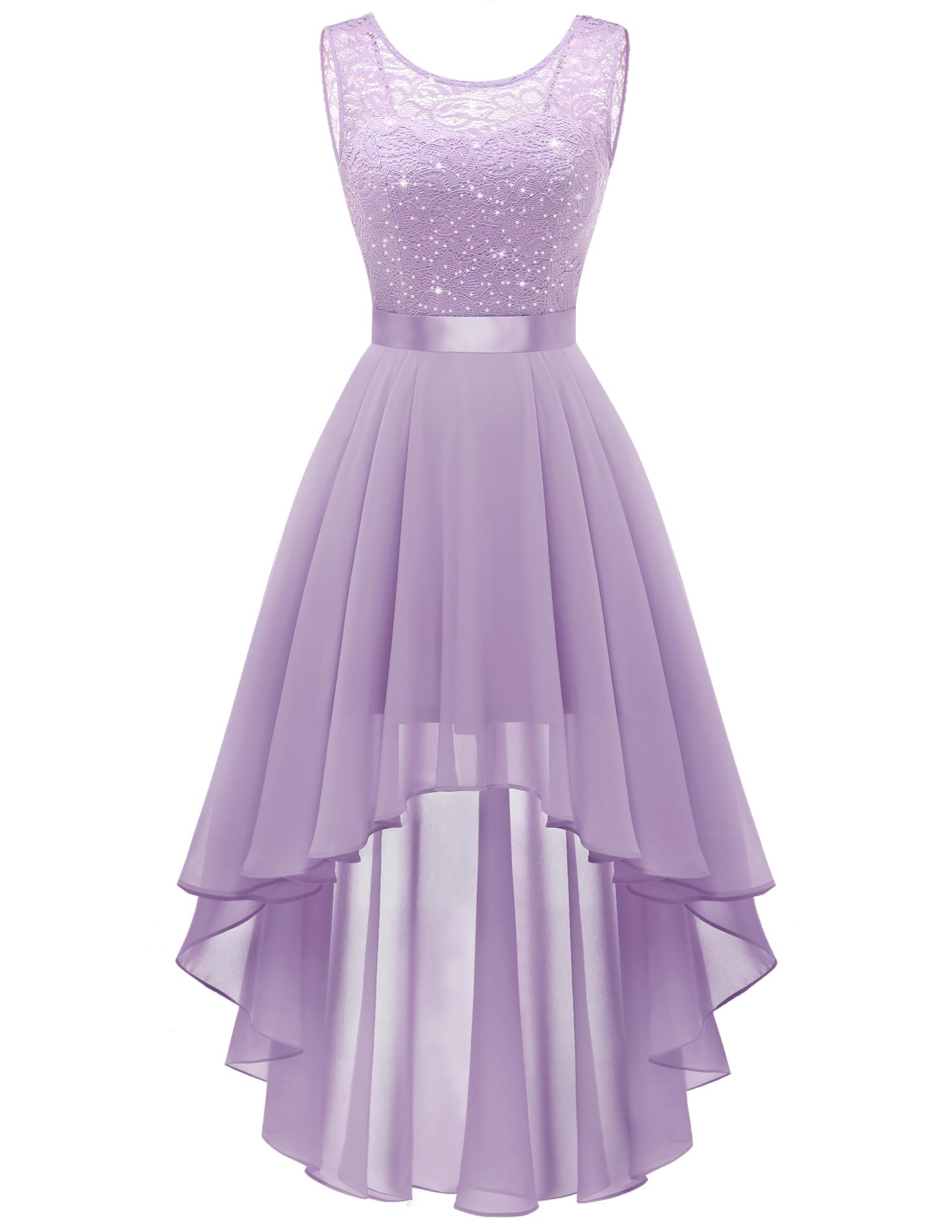 BeryLove Sequin Lace High Low Dress