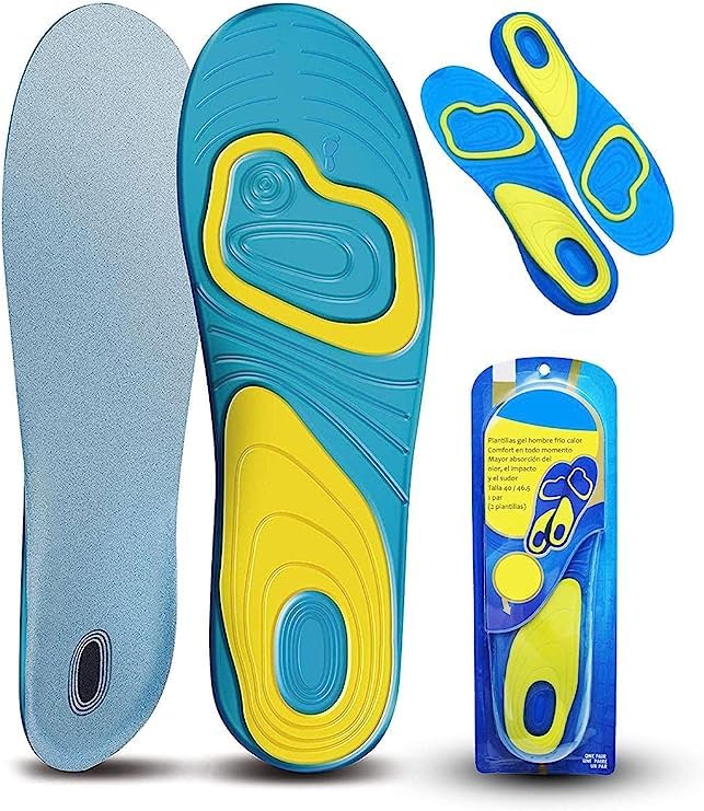 EcommerceHub® Gel Insole for Men & Women, Shoe Inserts for Walking, Running,Sports, Outdoor, Cushion Soles for Heels, Arch Support, Plantar Fasciitis Flat Feet,Sneaker Boot Insoles (Size UK 5-8) (B0C831XN3T) Amazon Price History, Amazon Price Tracker