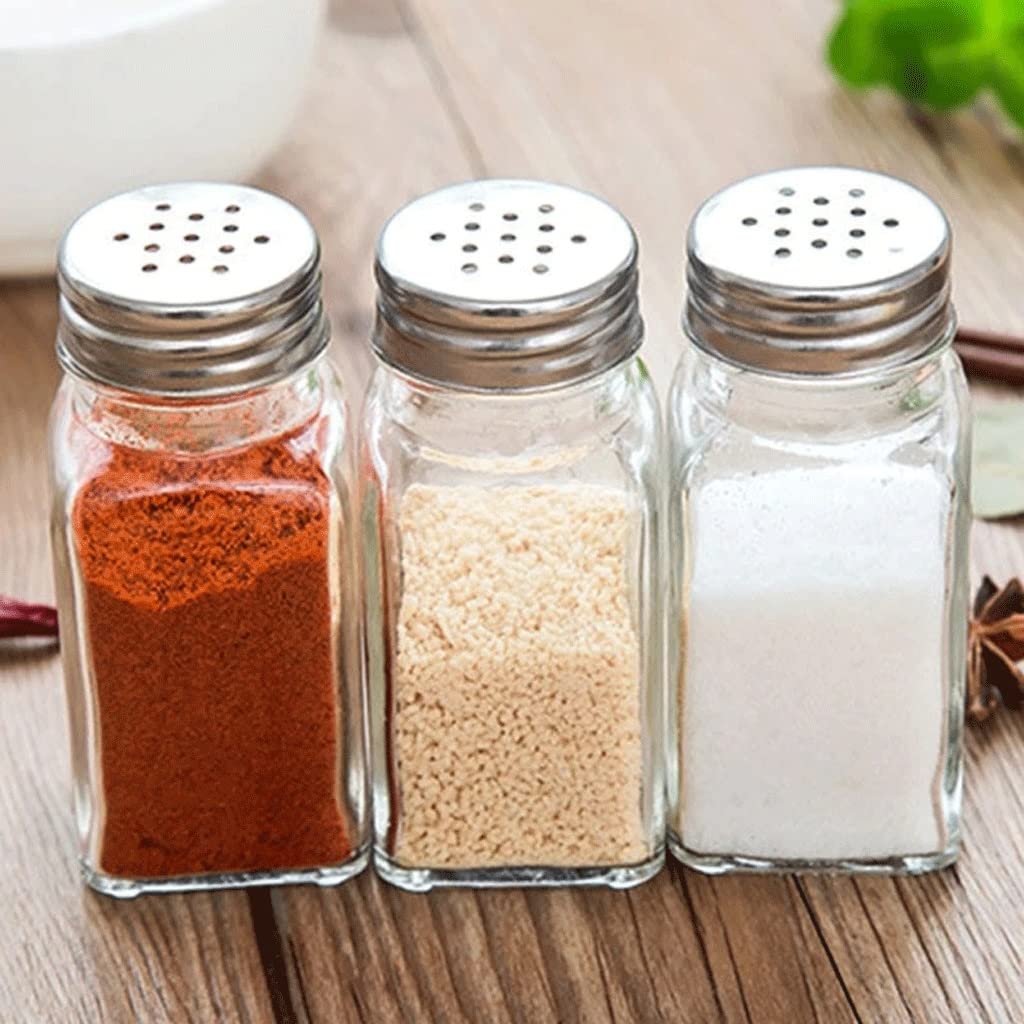 IANSHFKN Multiple Glass Casters Pepper And Salt Shaker Barbecue Kitchen Accessories