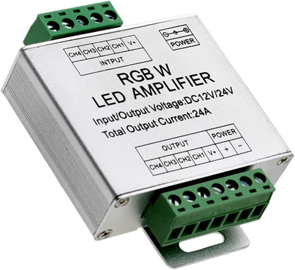 DC5V-24V 24A 30A 32A LED RGBCCT/RGBW/RGB Amplifier for LED Strip Power Repeater Light Controller(RGBW 24A)