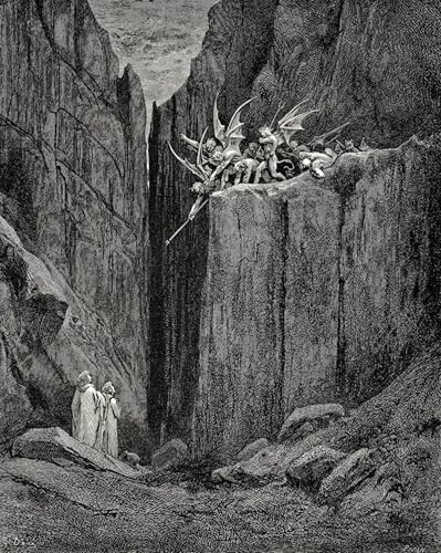 Cuadro Pared Vintage Inferno Gustave Dore ZHAOSHAN Poster Clásicas Decoración 60x90cm