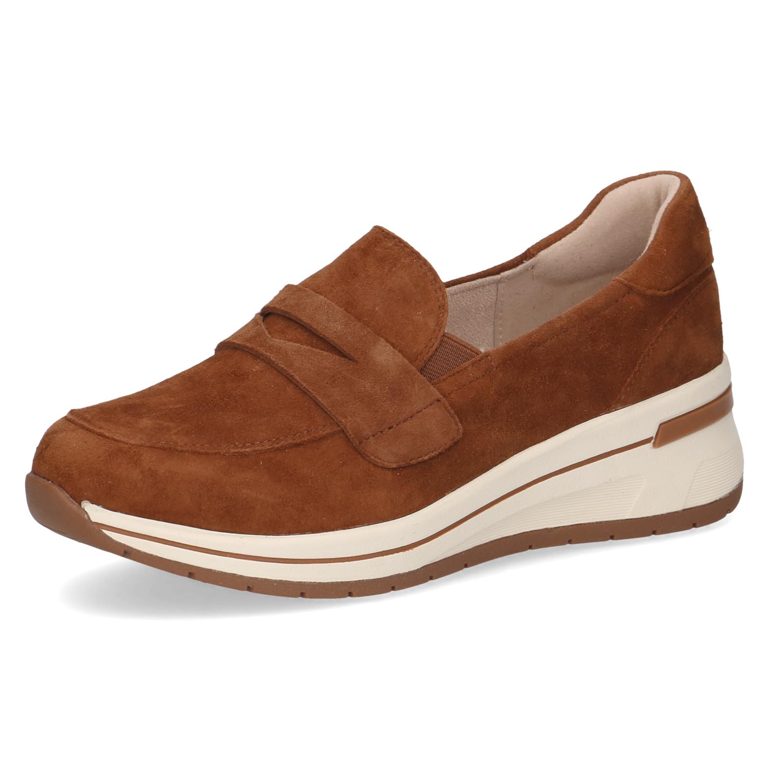 CAPRICE Women's 9-24201-45 Slippers, Cognac Suede, 38 EU Wide, Cognac Suede, 6 UK