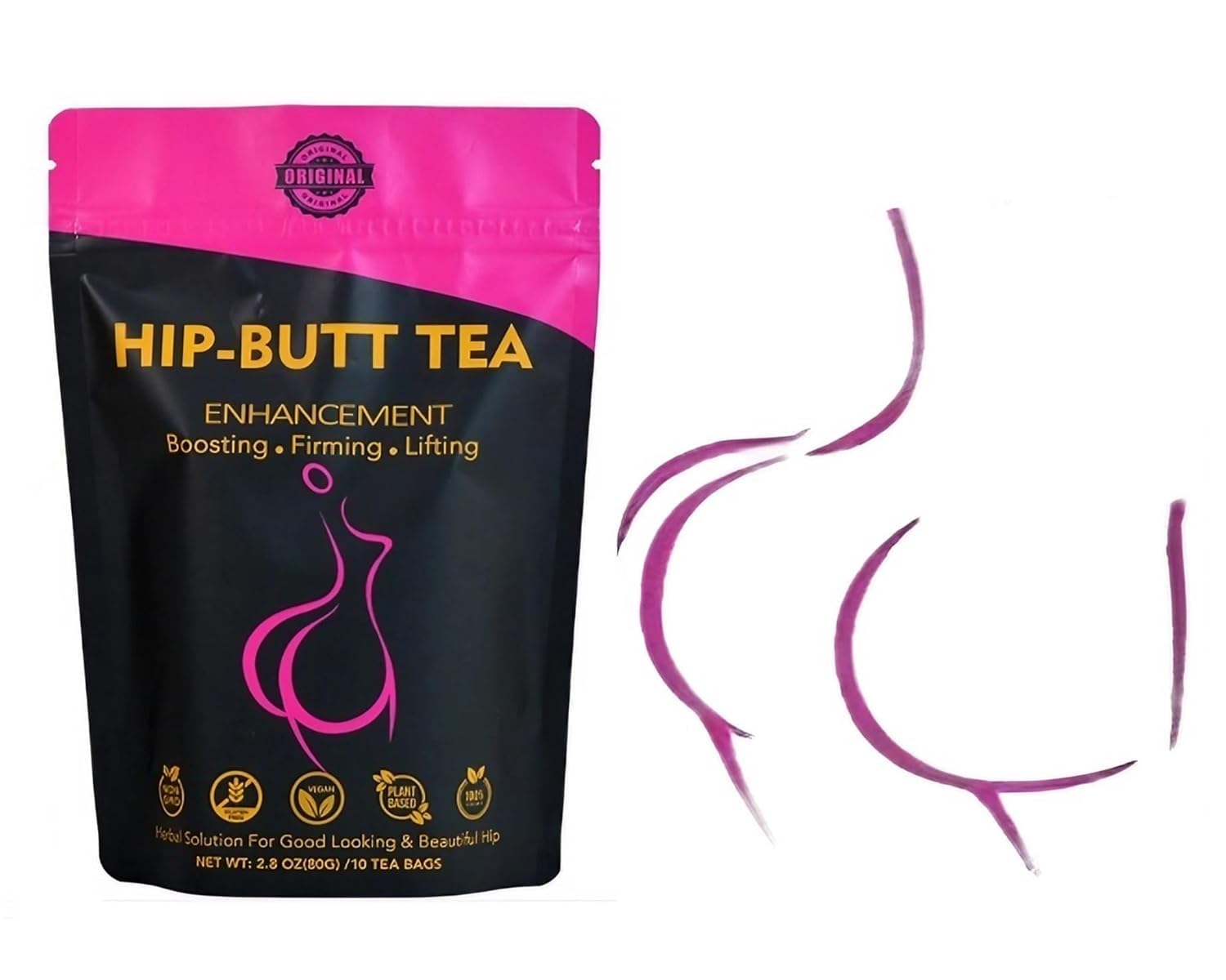 Té de hierbas para agrandar las nalgas de las mujeres, fortalecer las caderas y espesar las nalgas y fortalecerlas.
