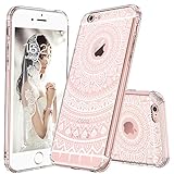 MOSNOVO iPhone 6S Plus Case/Clear iPhone 6 Plus Case, White Henna Mandala Floral Lace Printed Clear Design Transparent Plastic Back with TPU Bumper Protective Cover for iPhone 6 Plus/iPhone 6S Plus
