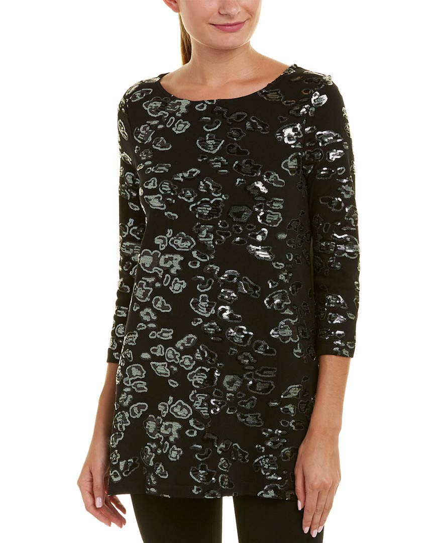 Joan VassWomen's 3/4 SLV Animal Sequin Tunic