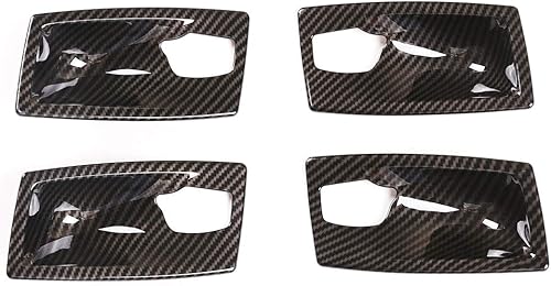 Miniatura 2 de CHEYA Adhesivo ABS para manija de puerta interior de automóvil para BMW Serie 5 E60 2006-2009 Accesorios de automóvil (fibra de carbono, 2004-2005)