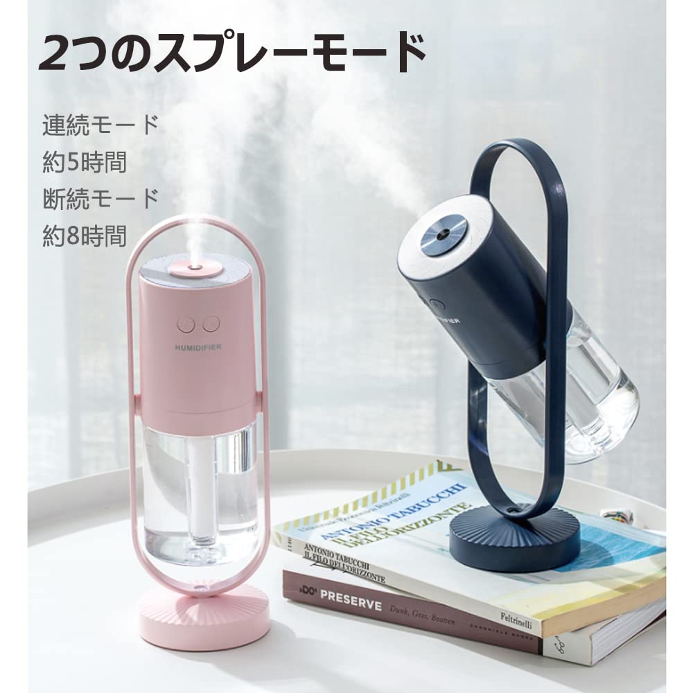 Amazon | 卓上加湿器 超音波式 小型 200ml USB給電 七色LEDライト 人気