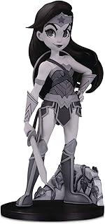 DC Collectibles Artists Alley: Wonder Woman (Black & White Variant) by Chrissie Zullo Designer Vinyl Figure, Multicolor