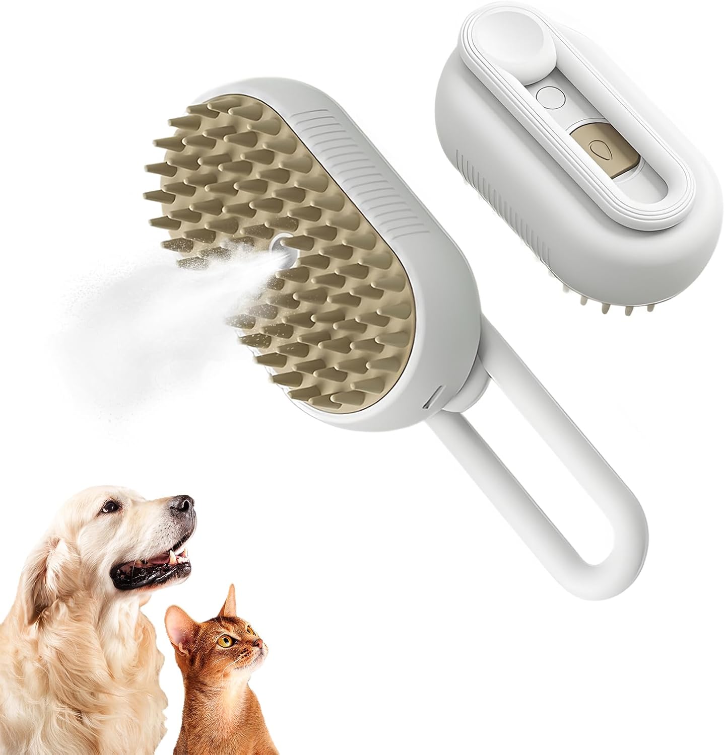 Cat Steam Brush, 3 in 1 Rechargeable Steamy Cat Dog Brush with Spray, Self Cleaning Steam Pet Tools, Multifunctional Cat Grooming Tool for Hair Removal, Massage, and Tangled Fur Cat Steam Brush, 3 in 1 Rechargeable Steamy Cat Dog Brush with Spray, Self Cleaning Steam Pet Tools, Multifunctional Cat Grooming Tool for Hair Removal, Massage, and Tangled Fur