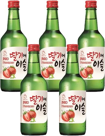 Jinro Strawberry Flavour Soju 350ml 13% Alc./VolPack of 5