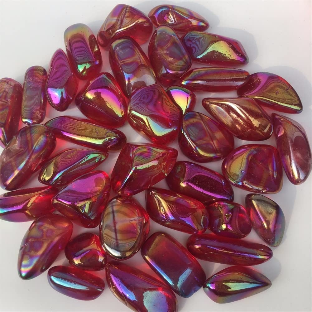 150 g di Ghiaia lucidata placcata Rossa colorataPuò Essere utilizzato per Collezioni di casa