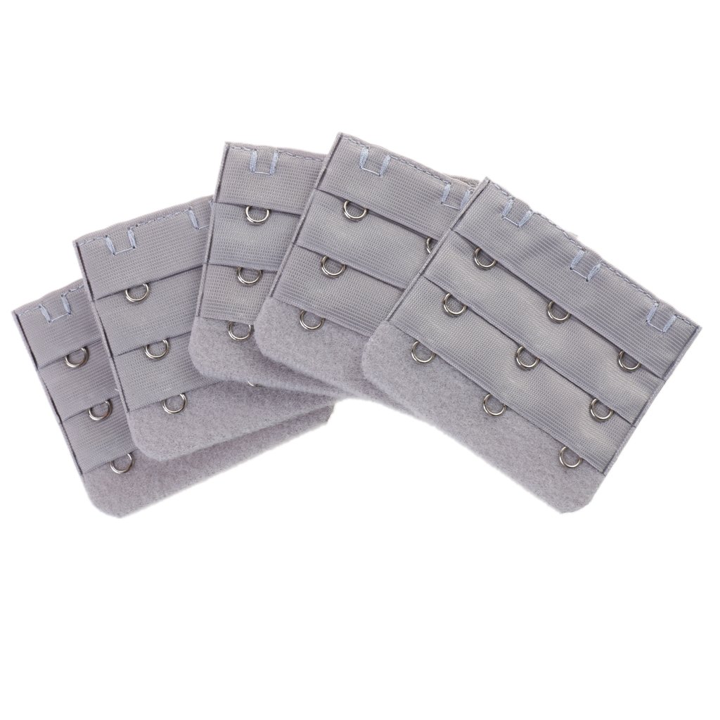 5pcs Elastic Bra Strap Extension Bra Extenders 3x 3 Hook Gray | Womens Clothing |Intimates & Sleep |Bras & Bra Sets-image-15