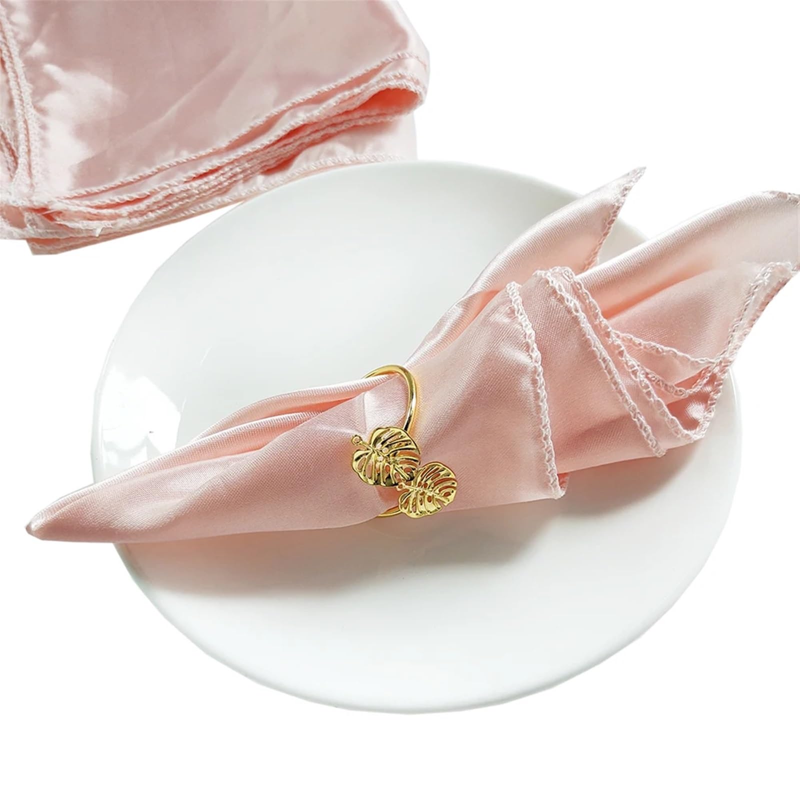 Servilletas de Tela, Servilletas de Mesa 5 o 10 Piezas Multicolor 29x29cm(10 Peach)