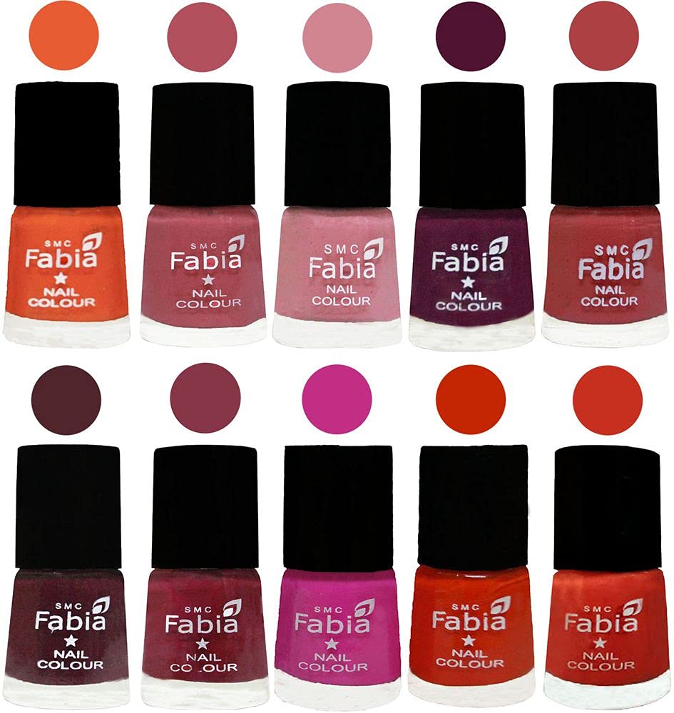 ALL IN ONE (PACK OF 10), Long Lasting Glossy Nail Polish, 6 ml Each, All Vibrant Colours,02158-image-22