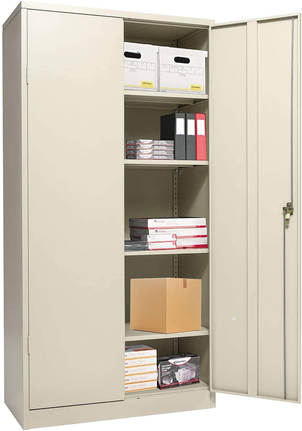Tall Metal Storage with Doors, Lockable 72" Steel with