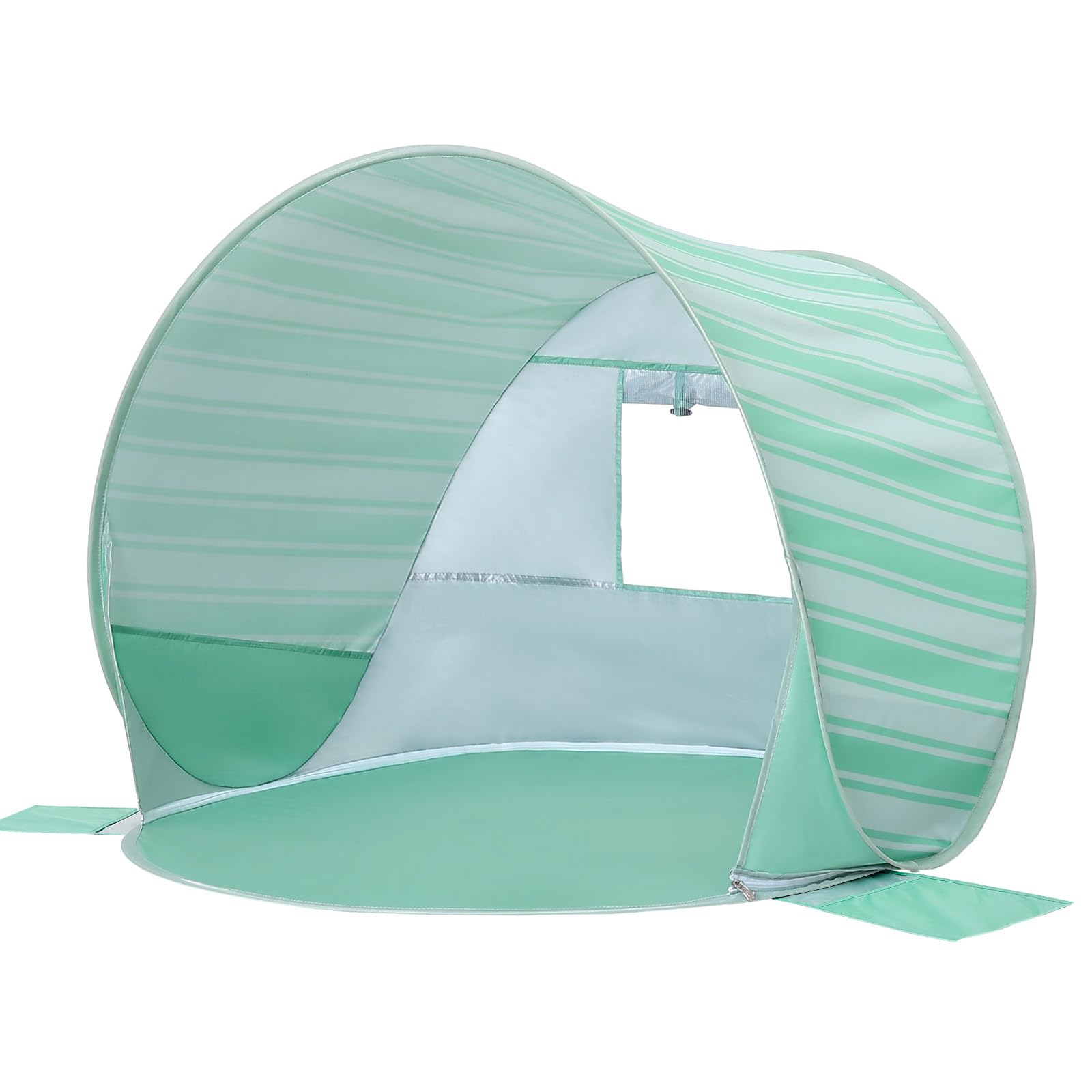 Pop Up Baby Beach Tent:Apojungle Toddler Travel Sun Shade Tent UV Protection Wide Opening Lightweight Tent for Boys Girls - Sun Shelter Windproof Canopy for Outdoor Picnic Camping Garden Park Green