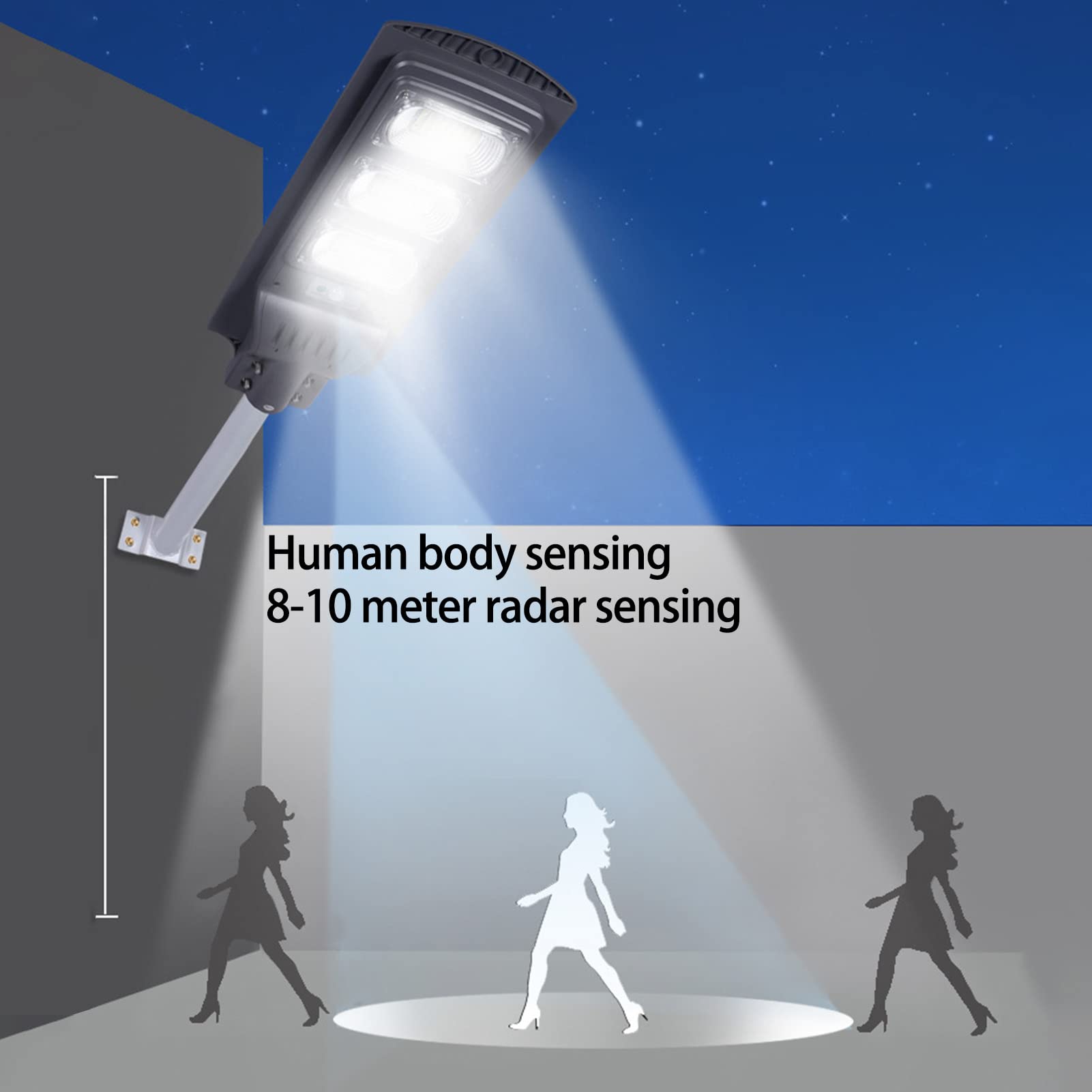 Solar Dusk to Dawn Parking Lot Lights Luci di Inondazione Solari 200W 7500K 12 Head Outdoor Sensore di Risparmio Energetico Impermeabile Lampione Stradale
