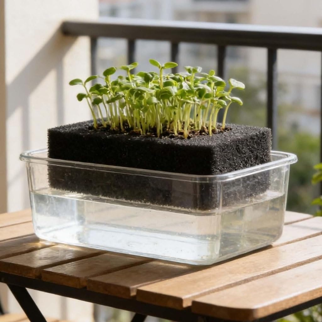 100pcs Hydroponic Sponge Block Soilless Hydroponic Seedling Sponge Nursery Pots Culture Seed Vegetable Square Sponge Blocks(Black-3set 300pcs)