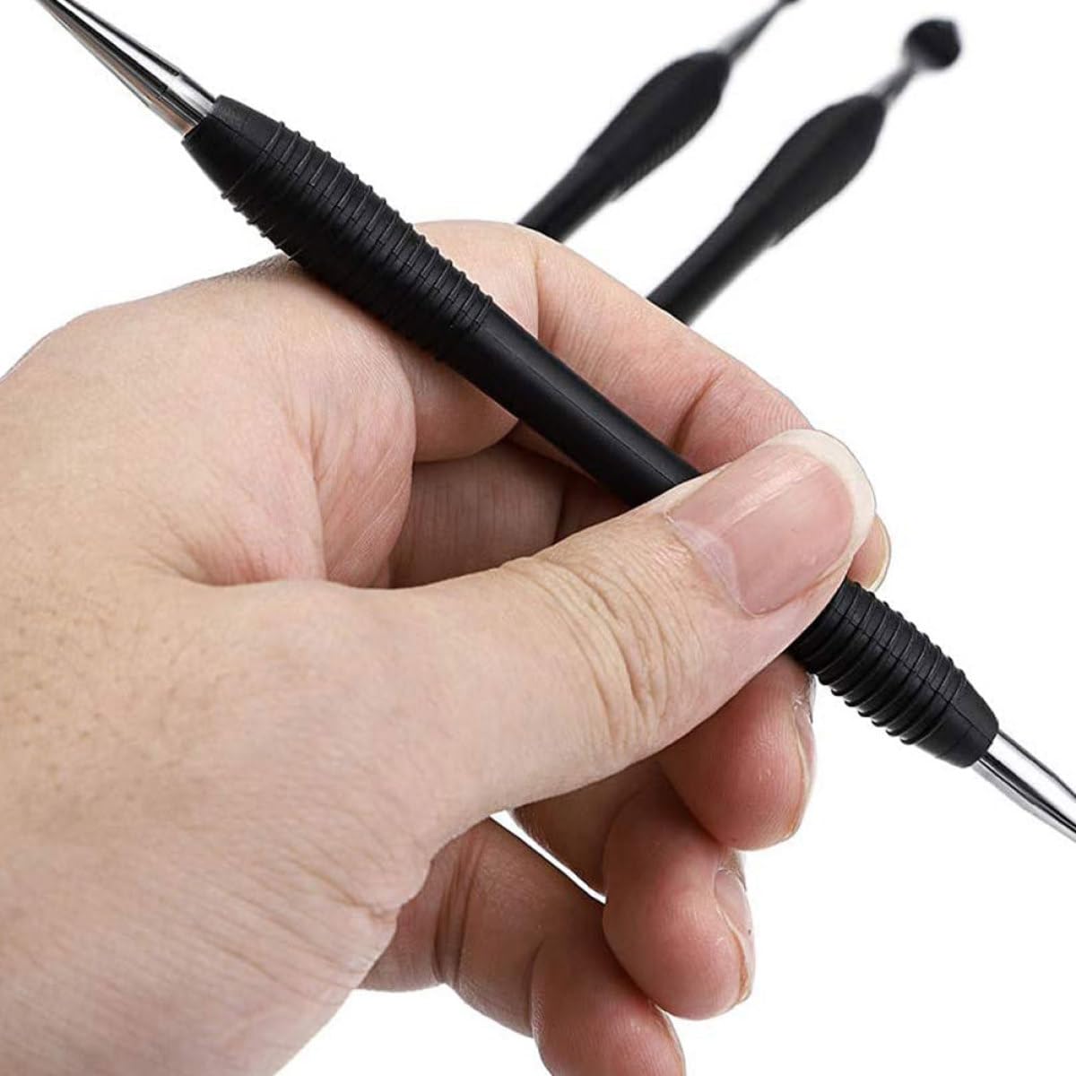 UKCOCO Set 3pezzi Strumenti per Intaglio in Pelle in Acciaio al Carbonio e Lega, Utensili per Incisione e Lavorazione della Pelle, per Fai-da-te e Cinture