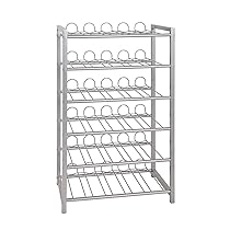 HAKU Möbel Portabottiglie alu, metallo – Dim. L 54 cm x A 90 cm x P 31 cm, Stile Moderno