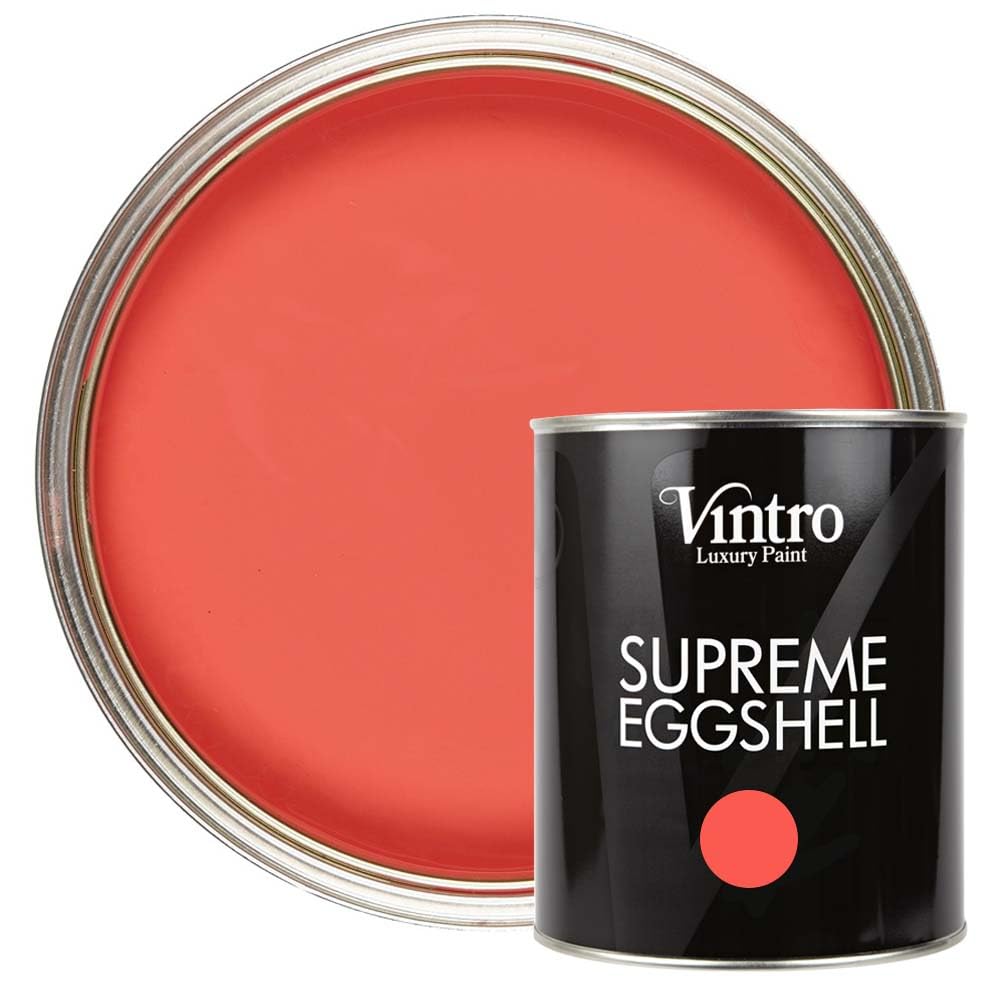 Vintro Paint Medusa Eggshell Paint 1L - Red - Durable Satin Finish