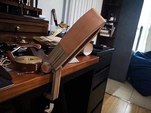 Miniatura 5 de citian Poni de costura de madera, cuero para manualidades, fácil de llevar, portátil, fácil de viajar, mini poni de costura  Posición ajustable