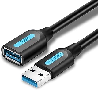 VENTION USB 3.0 Extension Cable 0.5m USB Extender Type A Male to A Female Cable USB Extension Lead 5Gbps High Speed Data Transfer Compatible with Printer, Hard Drive, Keyboard, Mouse