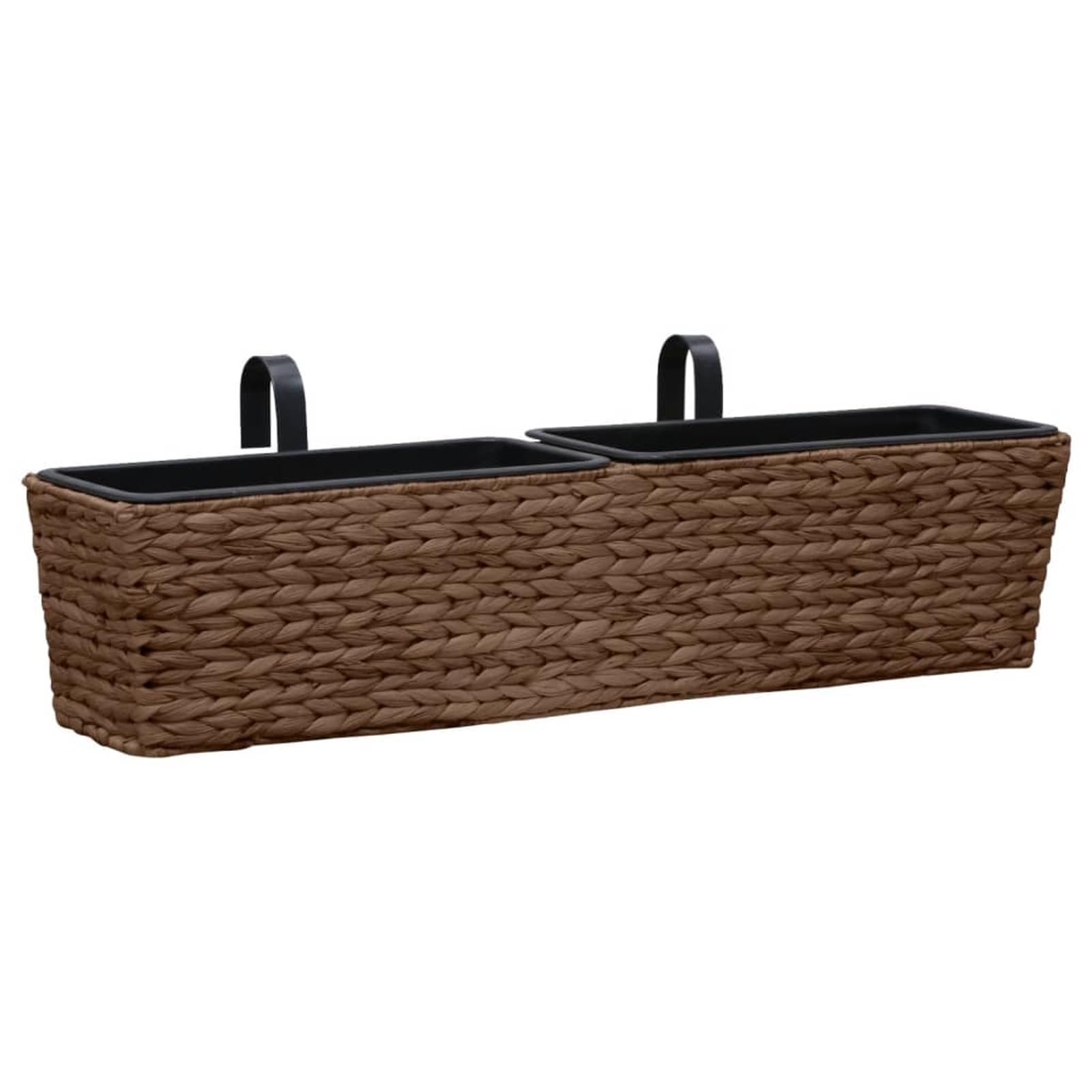 Gecheer Wasserhyazinthe Blumentopfset 2 Blumentöpfe Braun für Balkon und Innenbereich