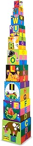 Melissa & Doug Deluxe 10-Piece Alphabet Nesting and Stacking Blocks - FSC CertifiedStack and Sort Toddler Toys, ABC Learning Toys, for Toddlers Ages 2+