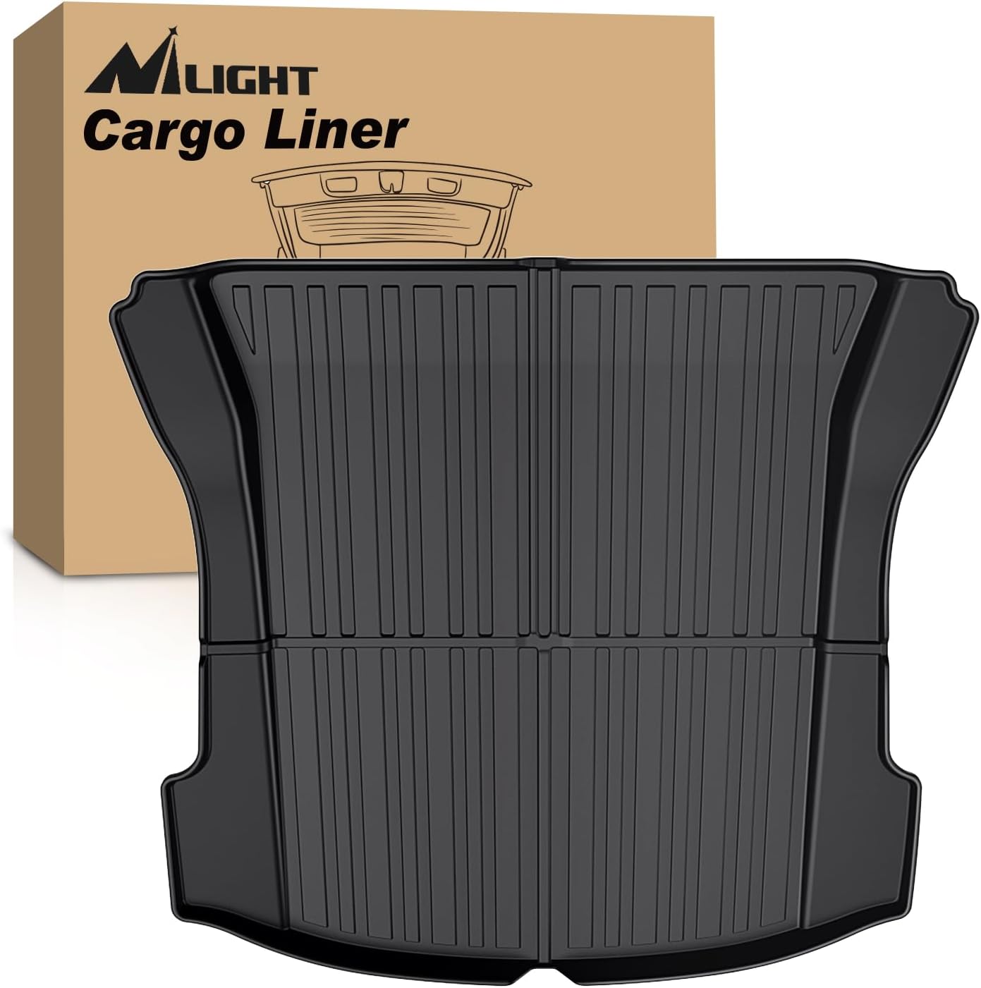 Nilight Cargo Mats for Tesla Model 3 2017 2018 2019 2020 2021 2022 2023,All Weather Protection Heavy Duty Cargo Liners