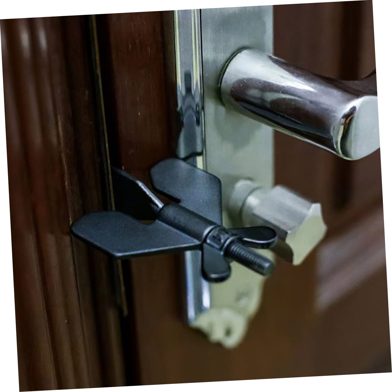 Operitacx 5 Pièces Verrou de Porte Portable Inoxydable Dispositif de Sécurité pour Maison et Butée de Porte Durable et Pratique Installation Sans Perçage