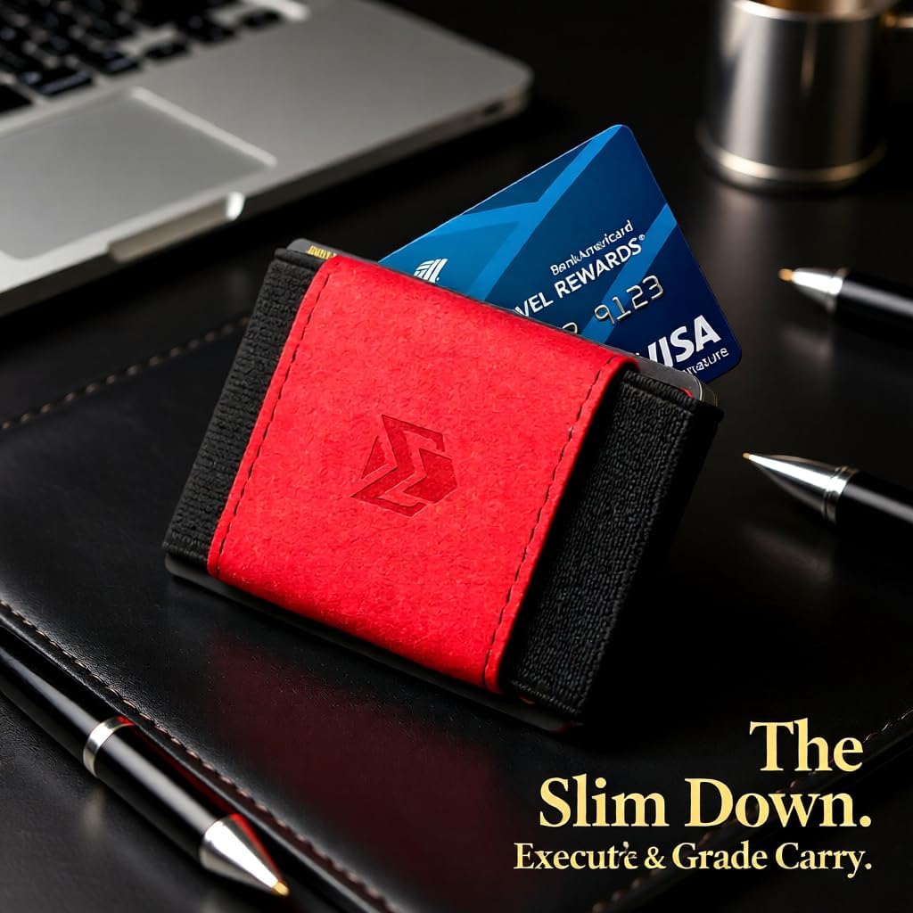 Elastic Wallet for Men & Women – Slim Minimalist Front Pocket Credit Card Holder, Stretch Fabric Design Fits 10 Cards & Cash – Compact Everyday Carry Wallet for Travel & Daily Use image 2