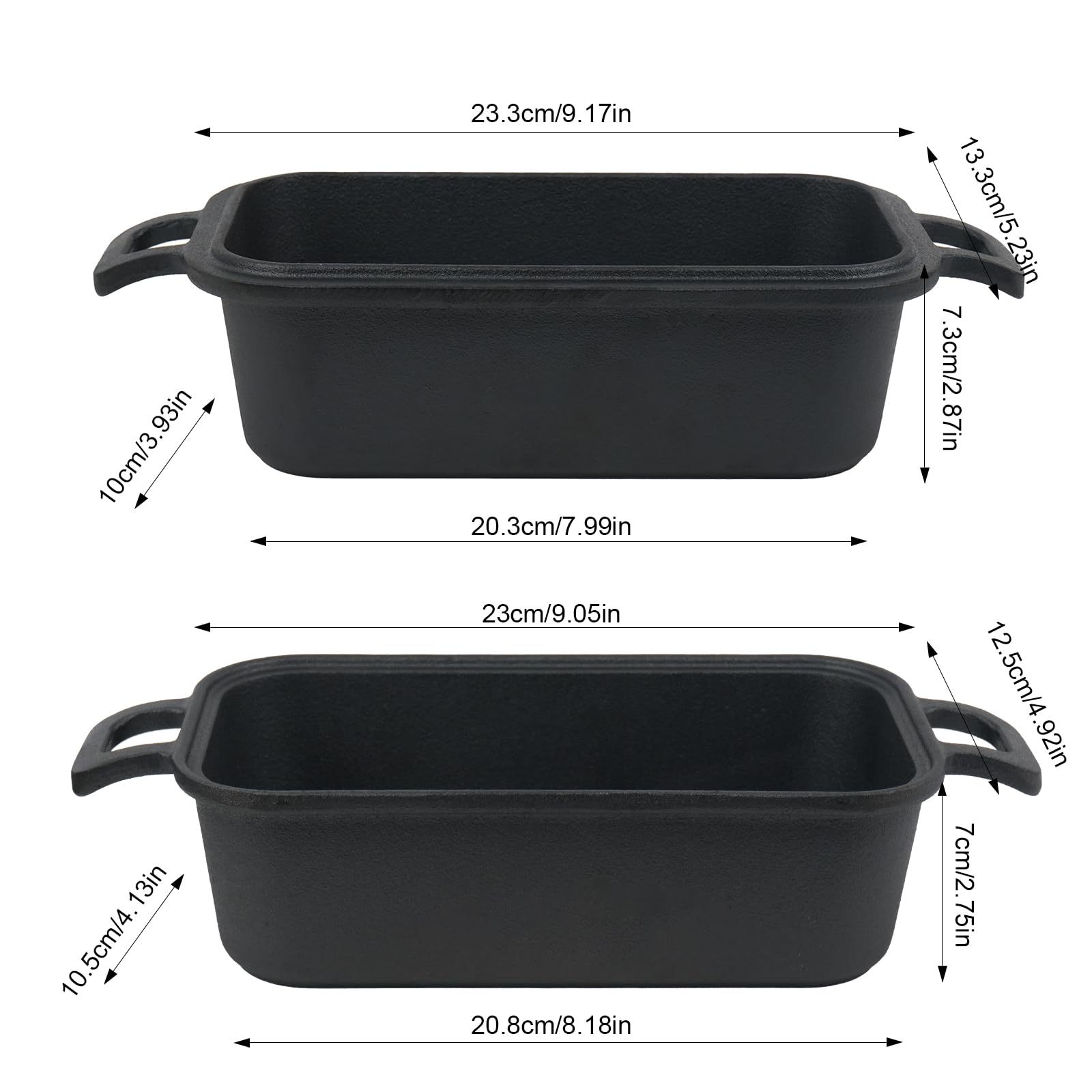 Demine Brotform Gusseisen Kastenform mit Deckel, Brotbackofen, Dutch Oven Laib Gusseisen zum Backen Selbstgemachtes Sauerteigbrot