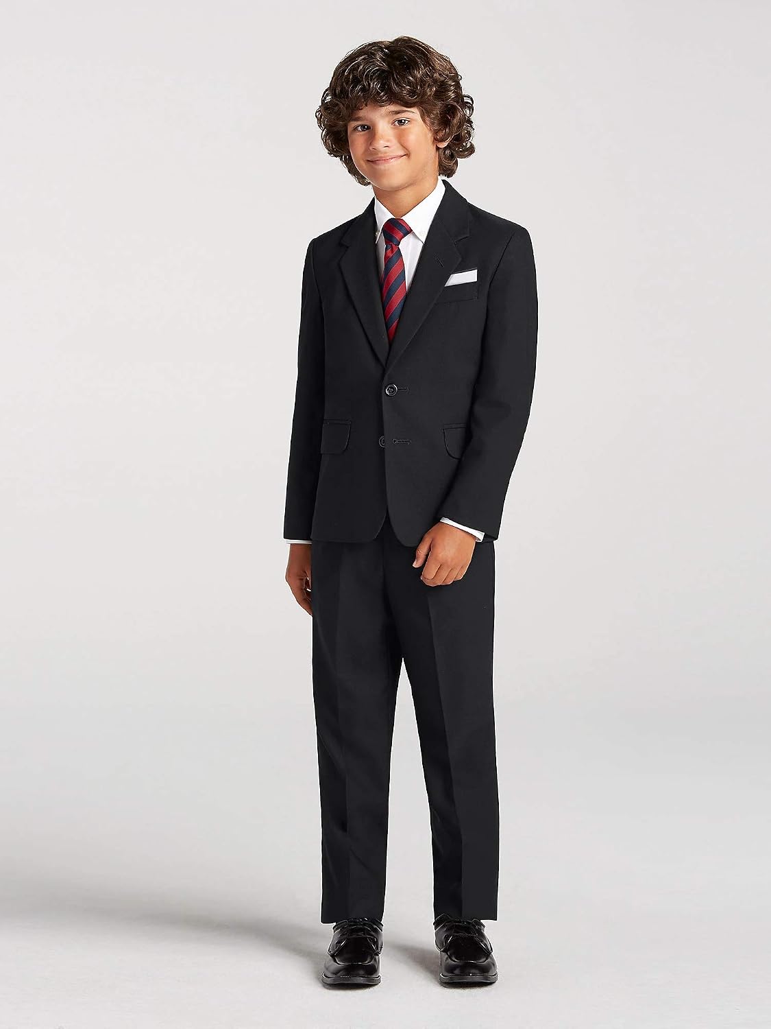 Kromoc Boys' 2 Pieces Classic Style Formal Suit Two Buttons Jacket Trousers