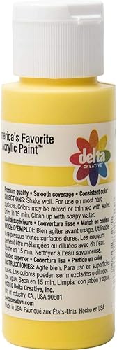 Miniatura 2 de Delta Creative Ceramcoat - Pintura acrílica en varios colores (2 onzas), 2027, amarillo brillante (paquete de 2)