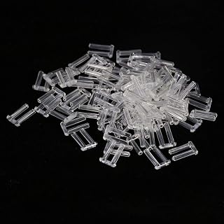 Clear Plastic Compression Sleeves/Plugs for Rimless Glasses Fixing Tools(pack of 100) (1.4 * 0.8 * 7.0mm)